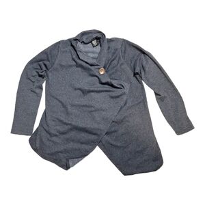 Women's Size Petite Bobeau Gray Cardigan